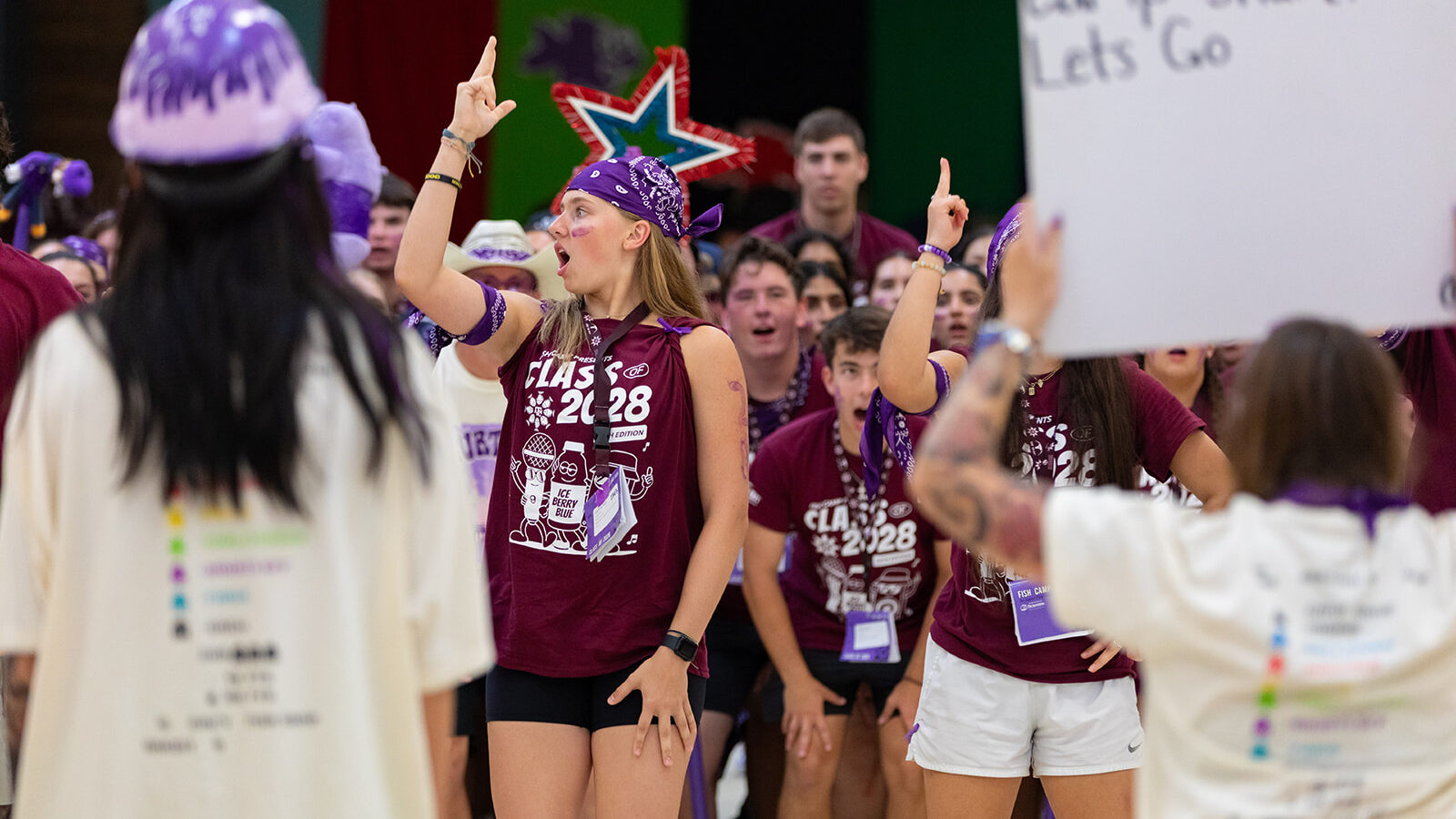 Students at Fish Camp Celebrating