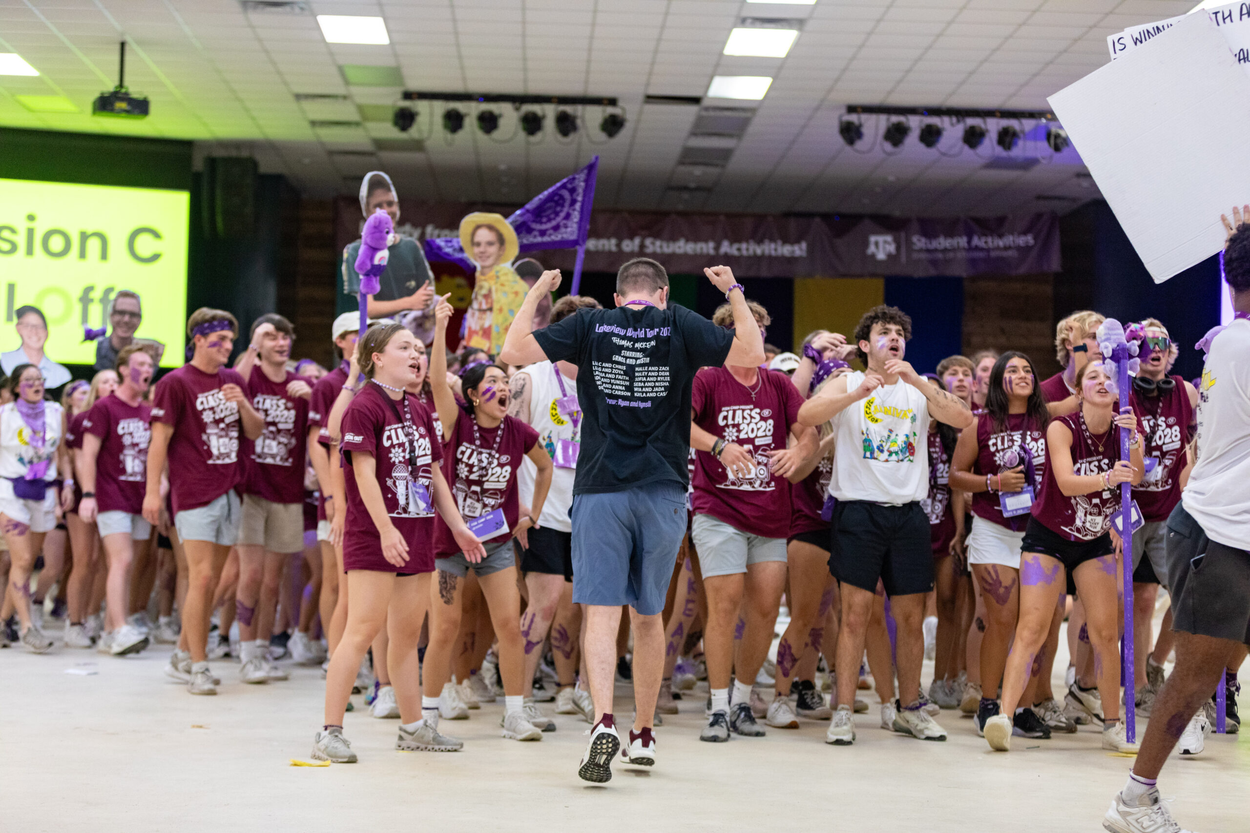 Students celebrate at Fish Camp