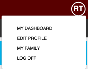 Image of user menu