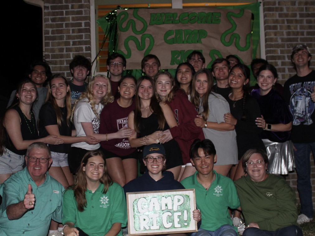 Camp Rice at their counselor reveal night