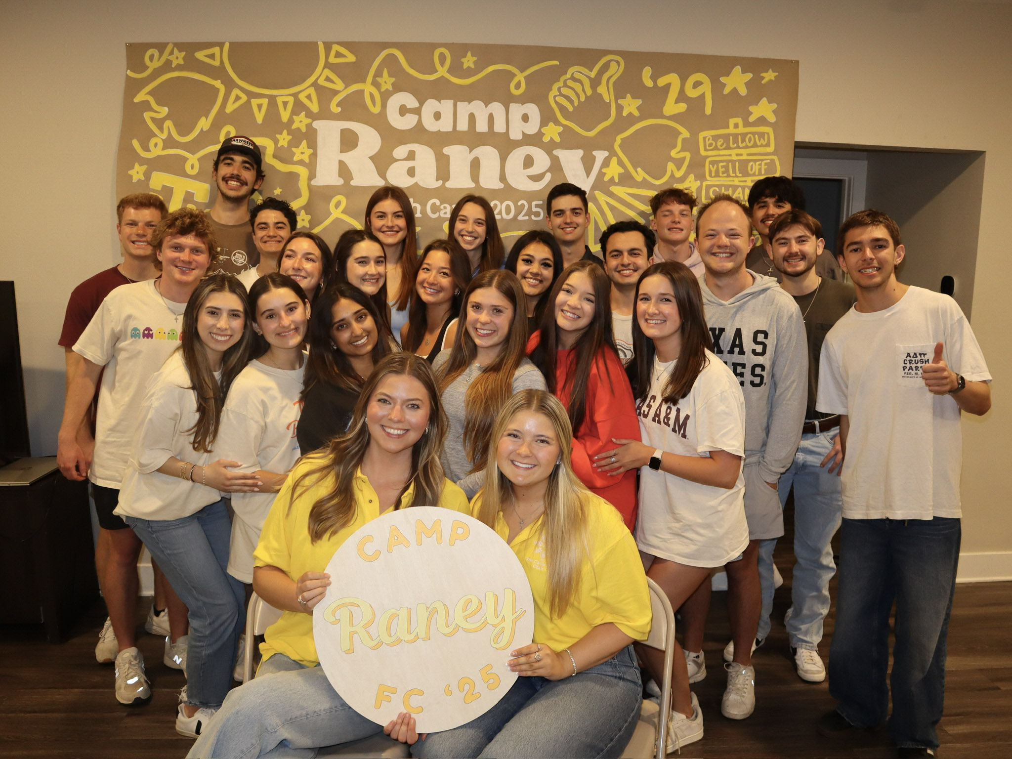 Camp Raney at their counselor reveal night