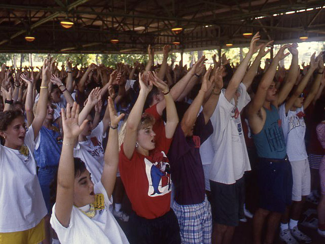 fish camp 1990s Freshmen in the 90s do their wildcat